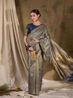 Suha Womens Fashion Ethnic Grey Color Sarees-MLSHWSA1366GRY0ONE