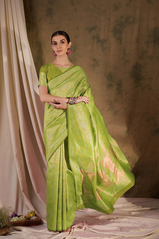 Suha Womens Fashion Ethnic Pista Green Color Sarees-MLSHWSA1368PSG0ONE