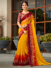 Saree Mall Women's Chiffon Orange Embellished Designer Saree With Blouse Piece-VRUNI4716