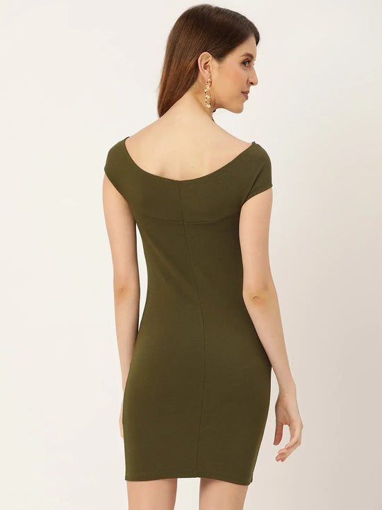 Veni Vidi Vici Olive Bardot Bodycon Dress