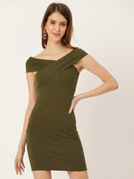 Veni Vidi Vici Olive Bardot Bodycon Dress