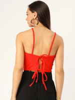 Veni Vidi Vici Red Tie Back Top