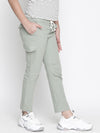 Kids Girl Grey Elasticated Tie-Knotted Long Cotton Pant-W23608GP0001