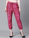 Women Multicolor Animal Print Elasticated Tie-Up Pant-W23047WP0001