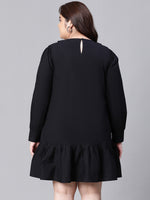 Adore Solid Black Plus Size Women Cotton Dress-W23281PDR001