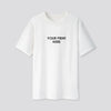 White Round Neck 100% Cotton Customized T-Shirts - 180 GSM