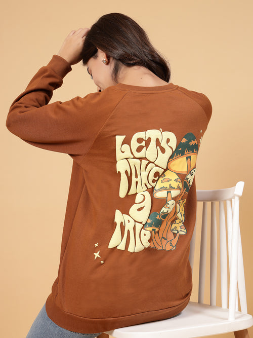 Rigo Women Magic Mushroom Oversized Sweatshirt