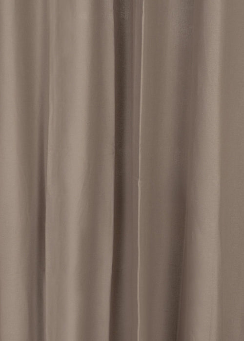 Solid Walnut grey 100% cotton plain curtain for bedroom - Room darkening - Pack of 1-230421308