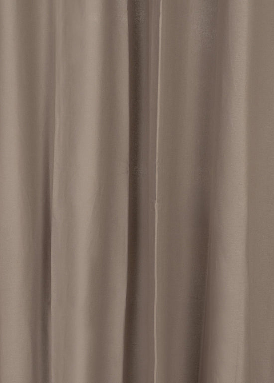 Solid Walnut grey 100% cotton plain curtain for bedroom - Room darkening - Pack of 1-230421308