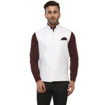 Hangup Men Standard Solid Men's Indian Wear-WhiteMagicNehru