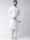 Hangup Men Standard Solid Men's Indian Wear-WhiteSherwani23