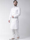 Hangup Men Standard Solid Men's Indian Wear-WhiteSherwani23