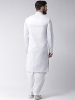 Hangup Men Standard Solid Men's Indian Wear-WhiteSherwani23