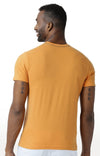 Huetrap Orange Mens Short Sleeve Graphic Printed Tshirt-HT17MKGRABZO00317