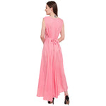 Aawari Rayon Plain Gown For Girls and Women Baby Pink-AM086-Baby Pink