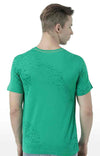 Huetrap Green Mens Short Sleeve Graphic Printed Tshirt-HT17MKGRAGRE01057