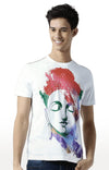 Huetrap White Mens Short Sleeve Graphic Printed Tshirt-HT16MKGRAWHT00328