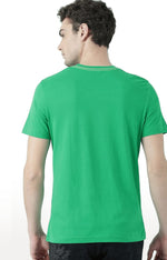 Huetrap Green Mens Short Sleeve Graphic Printed Tshirt-HT17MKGRAGRE00544