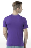 Huetrap Purple Mens Short Sleeve Graphic Printed Tshirt-HT17MKGRARPP01081