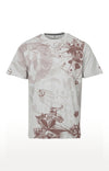 Huetrap Grey Mens Short Sleeve Graphic Printed Tshirt-HT16MKGRAGML00419