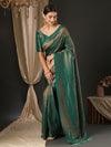 Saree Mall Women's  Blend Teal Blue Embellished Designer Saree With Blouse Piece-YARYA501