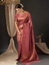 Saree Mall Women's  Blend Mauve Embellished Designer Saree With Blouse Piece-YARYA503