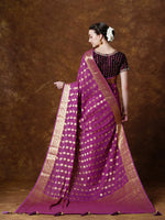 Saree Mall Women's Georgette Mauve Woven Design Designer Saree With Blouse Piece-YARYAPRM111