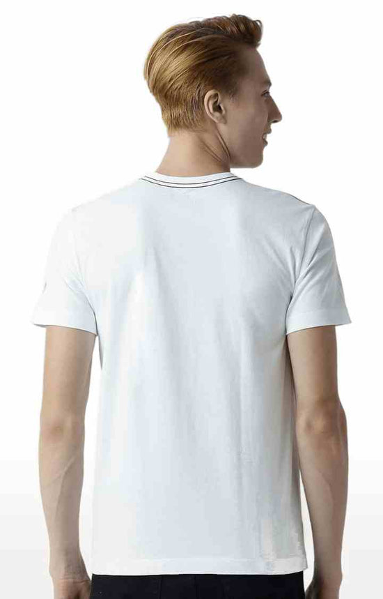 Huetrap White Mens Short Sleeve Graphic Printed Tshirt-HT16MKGRAWHT00379