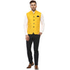 Hangup Men Standard Solid Men's Indian Wear-YellowRoyalManNehruCurve