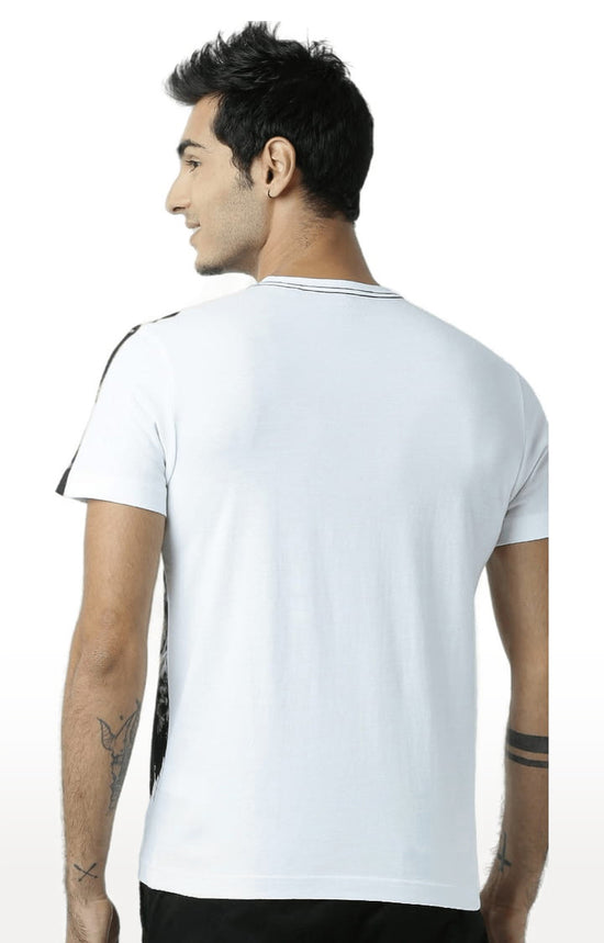 Huetrap White Mens Short Sleeve Graphic Printed Tshirt-HT16MKGRAWHT00262