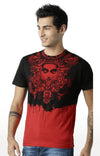 Huetrap Red Mens Short Sleeve Graphic Printed Tshirt-HT16MKGRARED00270