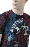 Huetrap Black Mens Short Sleeve Graphic Printed Tshirt-HT17MKGRABLK00715