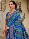 Saree Mall Women's Tussar  Blue Printed Designer Saree With Blouse Piece-ZARIBNRSI1005