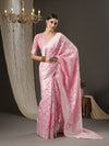 Saree Mall Women's Cotton  Pink Woven Design Designer Saree With Blouse Piece-ZOYA6001