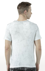 Huetrap White Mens Short Sleeve Graphic Printed Tshirt-HT17MKGRAOFW01079