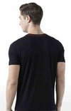 Huetrap Black Mens Short Sleeve Graphic Printed Tshirt-HT17MKGRABLK00693