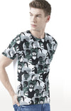 Huetrap White Mens Short Sleeve Graphic Printed Tshirt-HT17MKGRAWHT00853