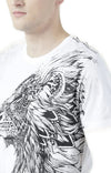 Huetrap White Mens Short Sleeve Graphic Printed Tshirt-HT17MKGRAWHT00531