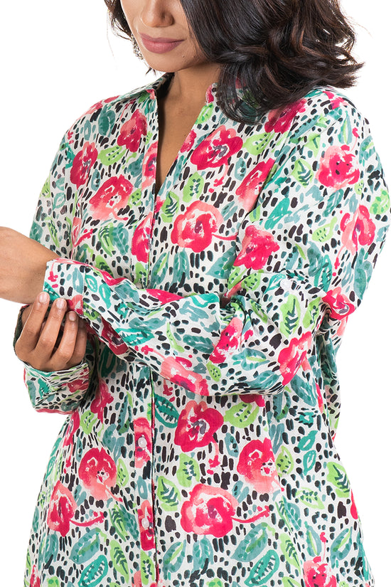 Washflower Hotpink Long Shirt Tunic