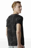 Huetrap Black Mens Short Sleeve Graphic Printed Tshirt-HT15MKGRABLK00045