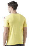 Huetrap Yellow Mens Short Sleeve Graphic Printed Tshirt-HT17MKGRAYLW01063