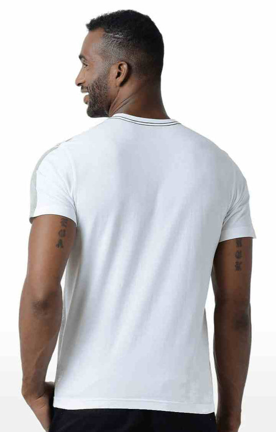 Huetrap White Mens Short Sleeve Graphic Printed Tshirt-HT16MKGRAWHT00443