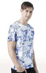 Huetrap White Mens Short Sleeve Graphic Printed Tshirt-HT17MKGRAWHT00773