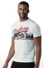 Huetrap White Mens Short Sleeve Graphic Printed Tshirt-HT15MKGRAOFW00087