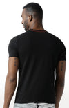 Huetrap Black Mens Short Sleeve Graphic Printed Tshirt-HT15MKGRABLK00044