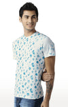 Huetrap White Mens Short Sleeve Graphic Printed Tshirt-HT15MKGRAOFW00067