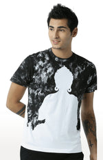 Huetrap White Mens Short Sleeve Graphic Printed Tshirt-HT16MKGRAWHT00262