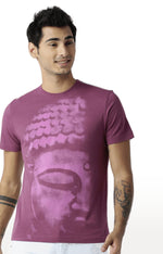 Huetrap Maroon Mens Short Sleeve Graphic Printed Tshirt-HT16MKGRAPLU00299