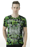 Huetrap Black Mens Short Sleeve Graphic Printed Tshirt-HT17MKGRABLK00914