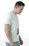 Huetrap White Mens Short Sleeve Graphic Printed Tshirt-HT17MKGRAOFW00669